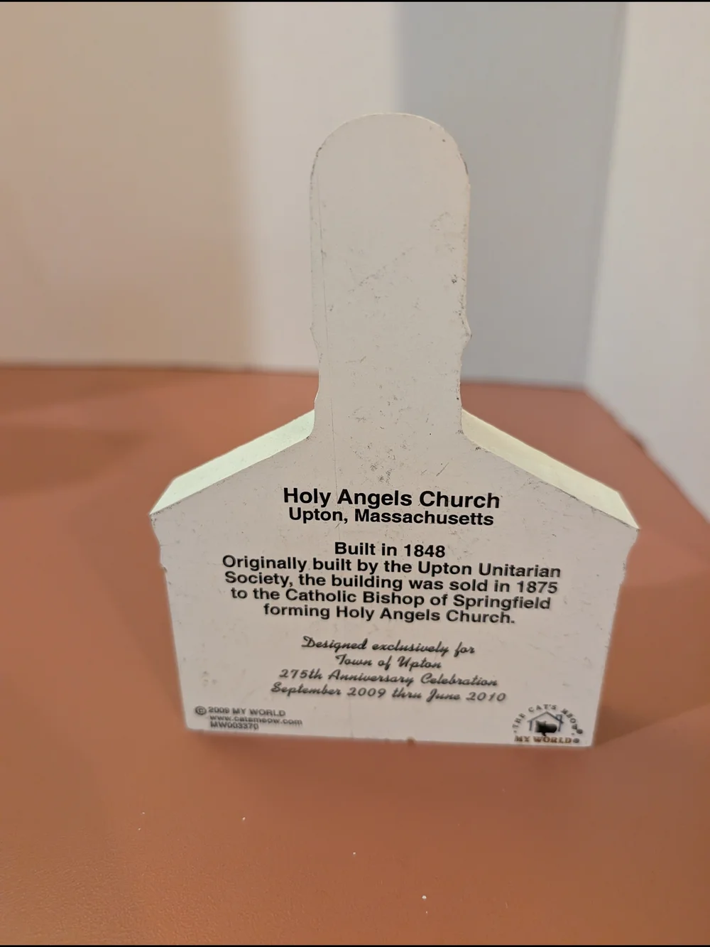 2009 The Cat's Meow Holy Angels Church Upton Massachusetts Shelf Sitter - Picture 5 of 9